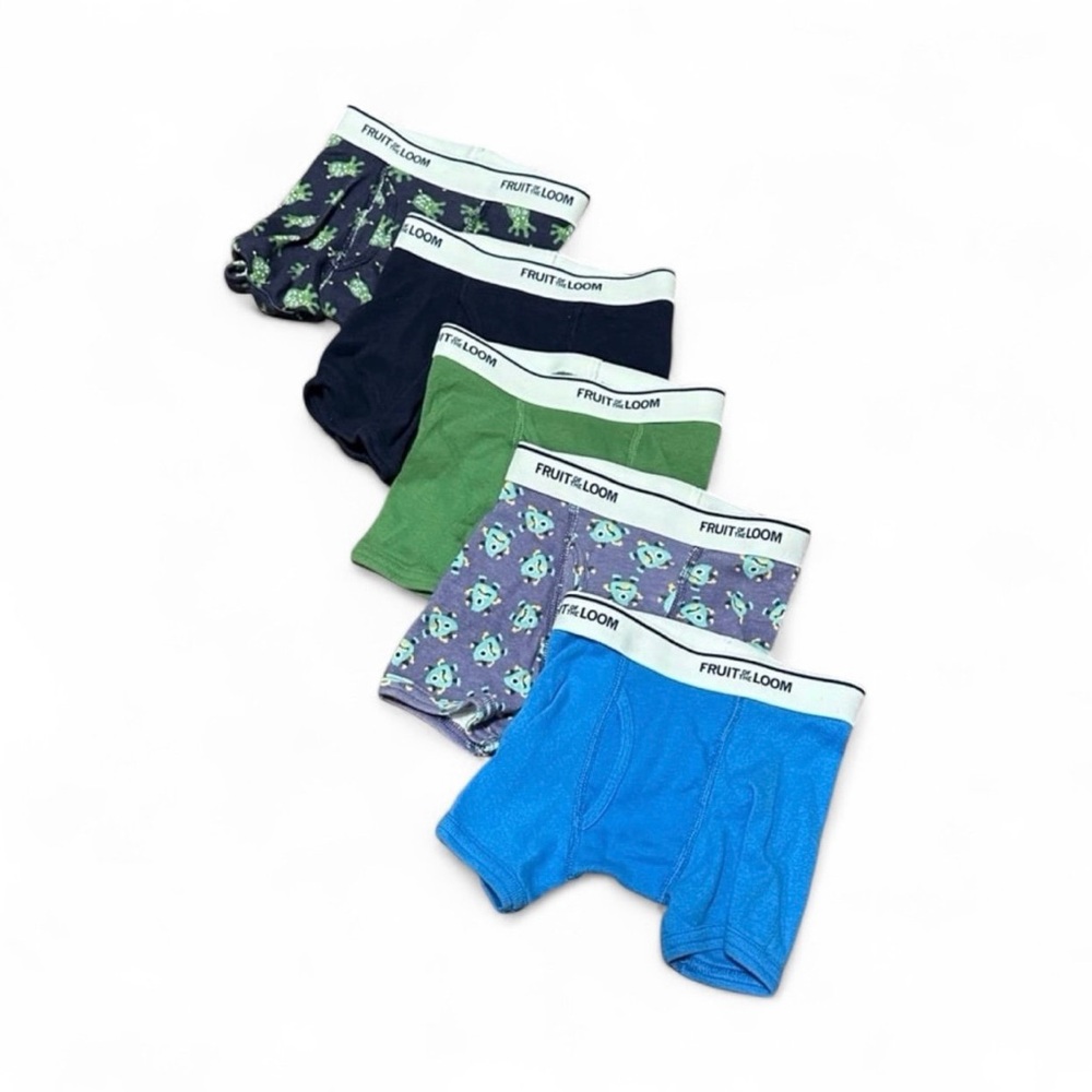 Fruit of the Loom Toddler Boxer Briefs - Blue, Green, Black Variety 2T